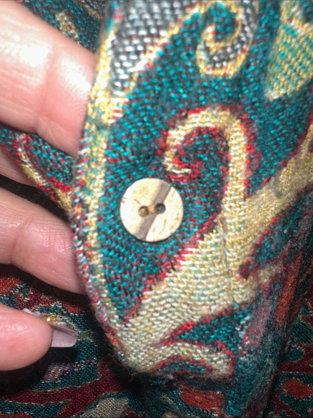EARTHBOUND Teal Boho Elephant & Tree Tunic - reversible - Picture 6 of 9